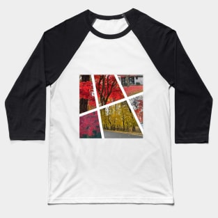 Fall Foliage Collage Baseball T-Shirt